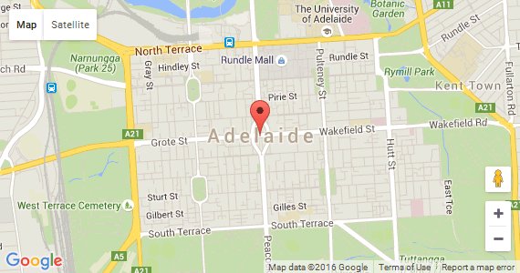 googlemap link for City of Adelaide